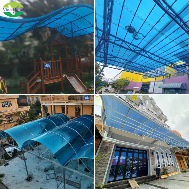 Công trình tấm lợp lấy sáng Poly rỗng
